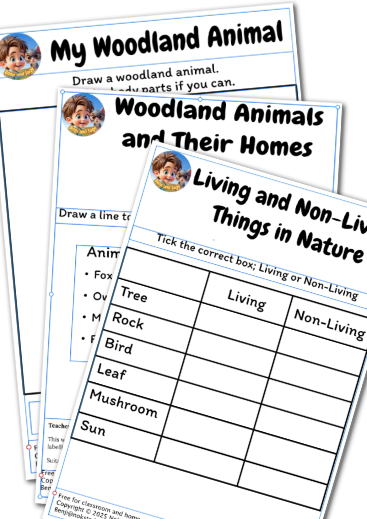 Benji-and-Sage-Teacher-Friendly-Nature-Worksheet Benji-and-Sage-Teacher-Friendly-Nature-Worksheet
